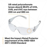3M 11328-00000-20 11328 Virtua Protective Eyewear I/O Hard Coat Lens, Clear Temple (7100123356) (20 Pack) - 8