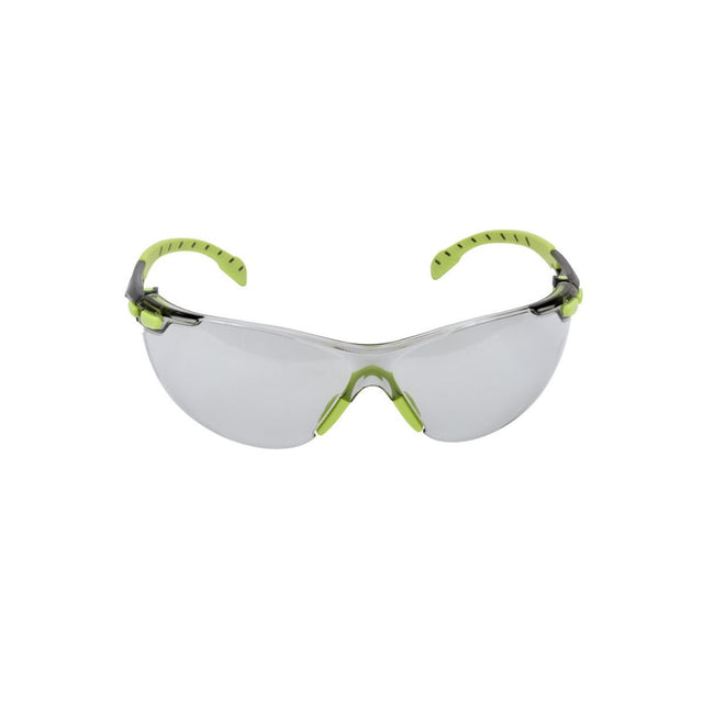 3M S1207SGAF Solus Safety Glasses 1000 Series, Green/Black Frame, Indoor/Outdoor Gray Lens, ANSI Z87, Anti-Fog, UV Protection (7100127035) (20 Pack)