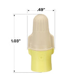 3M T/Y+POUCH Performance Plus Wire Connector, Tan Yellow, Twist On, 22-12 AWG, 600 V (7100127163) (1000 Pack) - 2