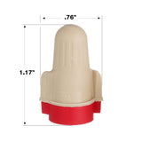 3M T/R+POUCH Twist-On Wire Connector, Tan/Red, 22-8 AWG, 600 V, for Copper Conductors (7100127165) (1000 Pack) - 5