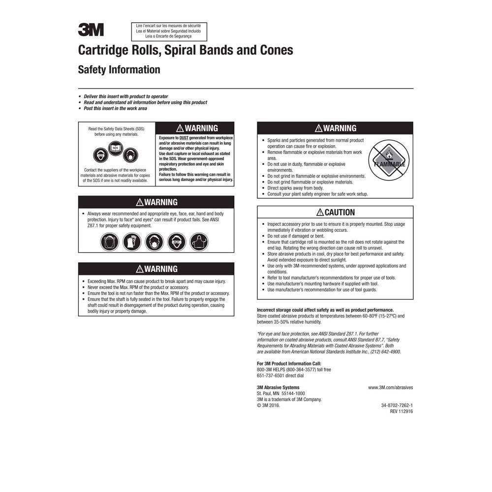 3M 7100127589 Cartridge Roll 747D, CR-ST, 80 X-weight, 3/8 in x 1-1/2 in x 1/8 in, Straight (100 Pack) - 3