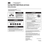 3M 7100127589 Cartridge Roll 747D, CR-ST, 80 X-weight, 3/8 in x 1-1/2 in x 1/8 in, Straight (100 Pack) - 3