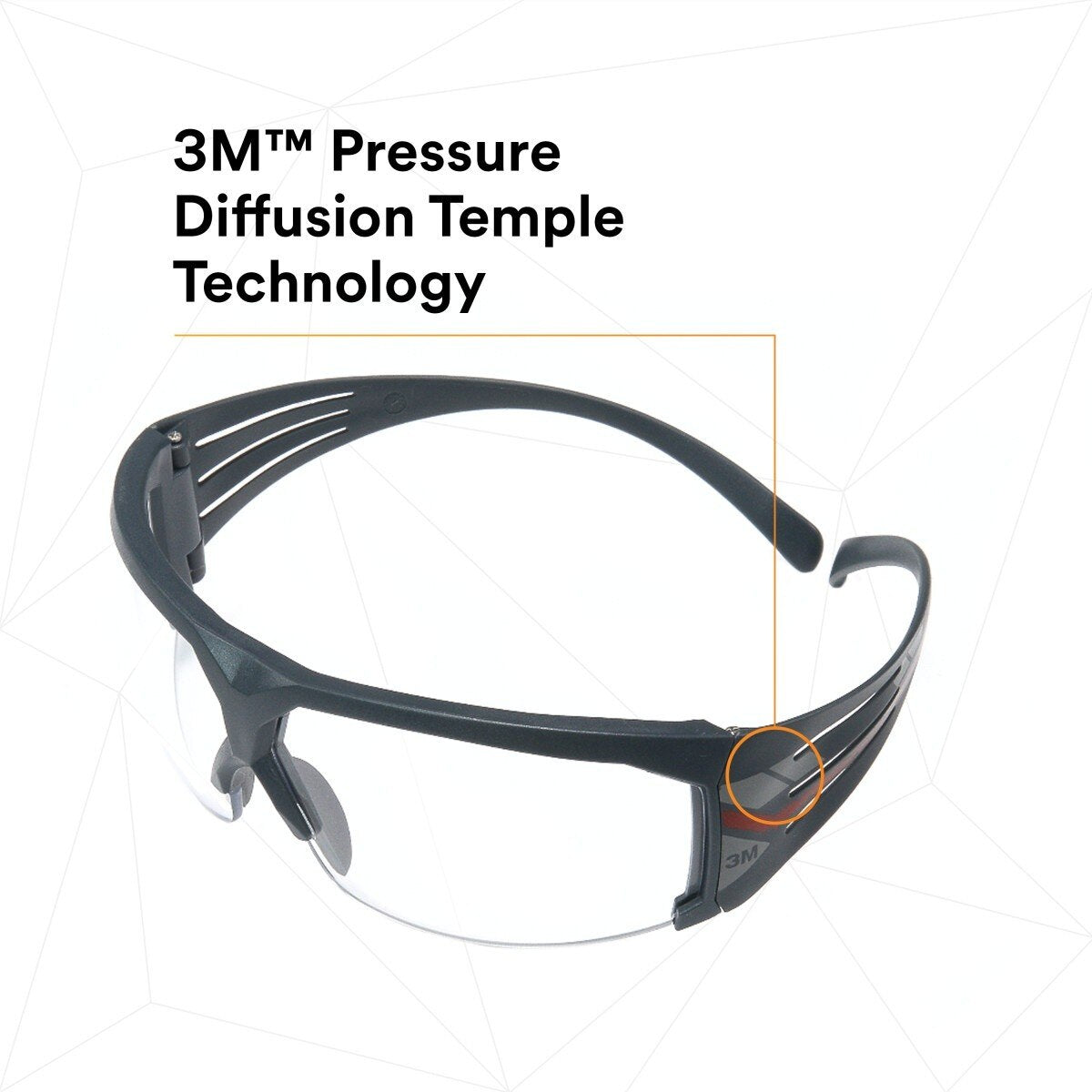 3M SF601SGAF SecureFit 600 Safety Glasses, ANSI Z87, Scotchgard Anti-Fog Clear Lens, Black Frame (7100128689) (20 Pack) - 3