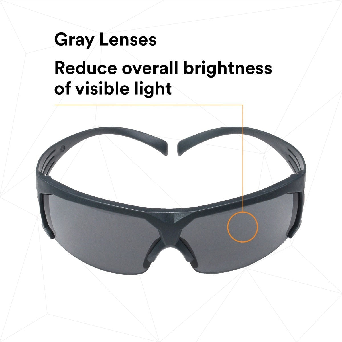 3M SF602SGAF SecureFit Protective Eyewear, Gray Anti-Fog Anti-Scratch Lens, Black Frame, ANSI Z87.1 (7100128690) (400 Pack) - 9