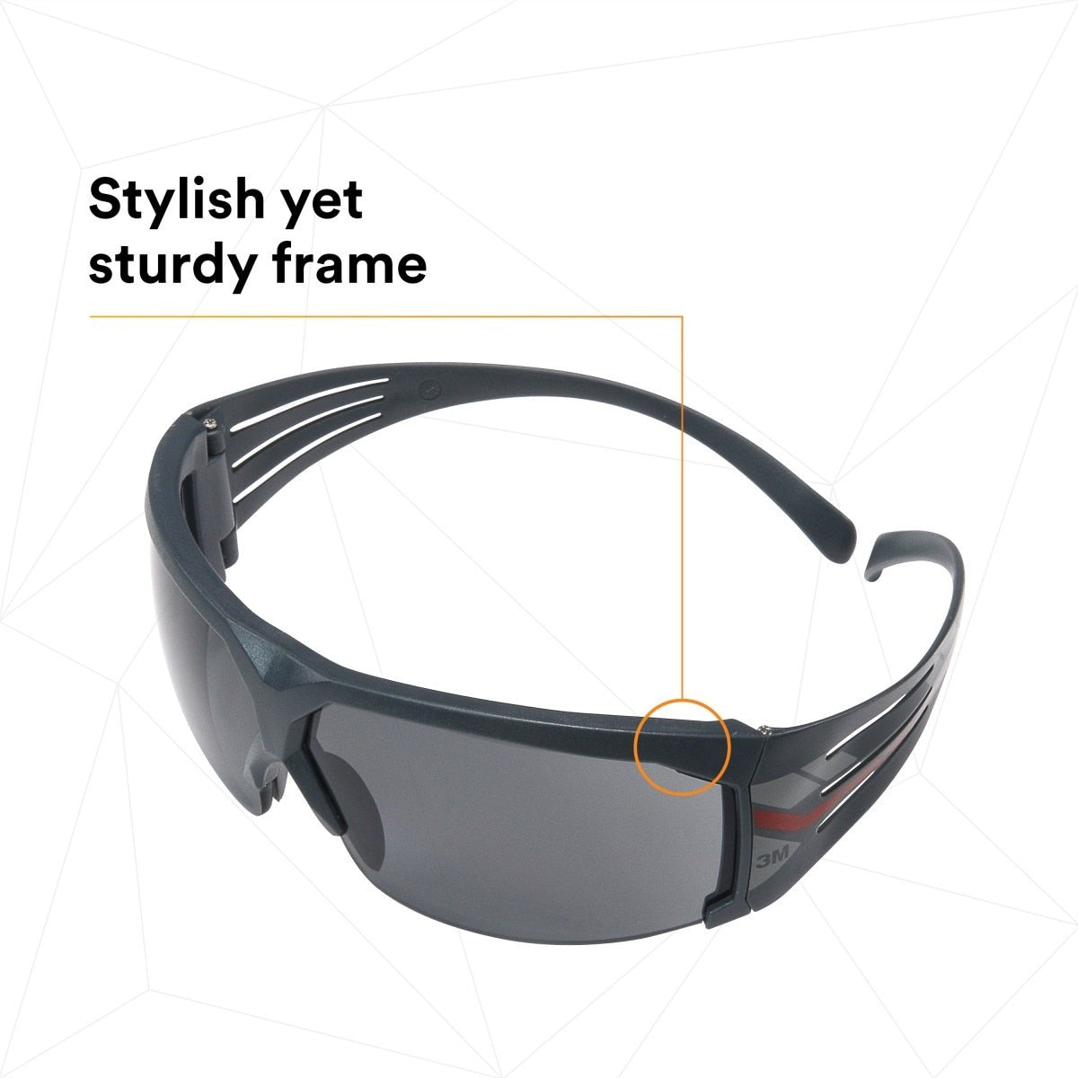 3M SF602SGAF SecureFit Protective Eyewear, Gray Anti-Fog Anti-Scratch Lens, Black Frame, ANSI Z87.1 (7100128690) (400 Pack) - 10