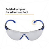 3M S1107SGAF Solus 1000 Series Safety Glasses Scotchgard Anti-Fog Indoor/Outdoor Grey Lens Blue/Black Frame (S1107SGAF) (7100131794) (20 Pack) - 4