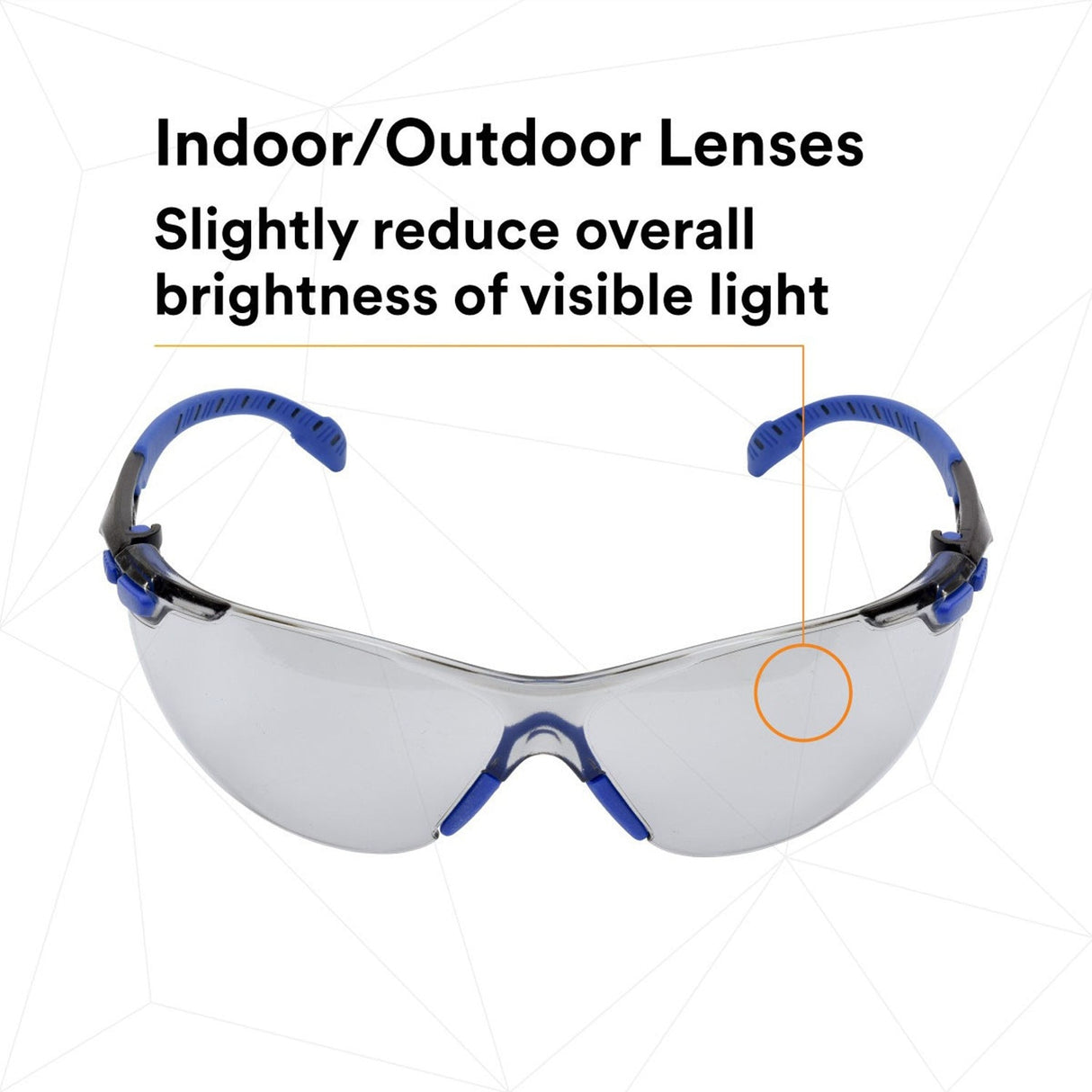 3M S1107SGAF Solus 1000 Series Safety Glasses Scotchgard Anti-Fog Indoor/Outdoor Grey Lens Blue/Black Frame (S1107SGAF) (7100131794) (20 Pack) - 5