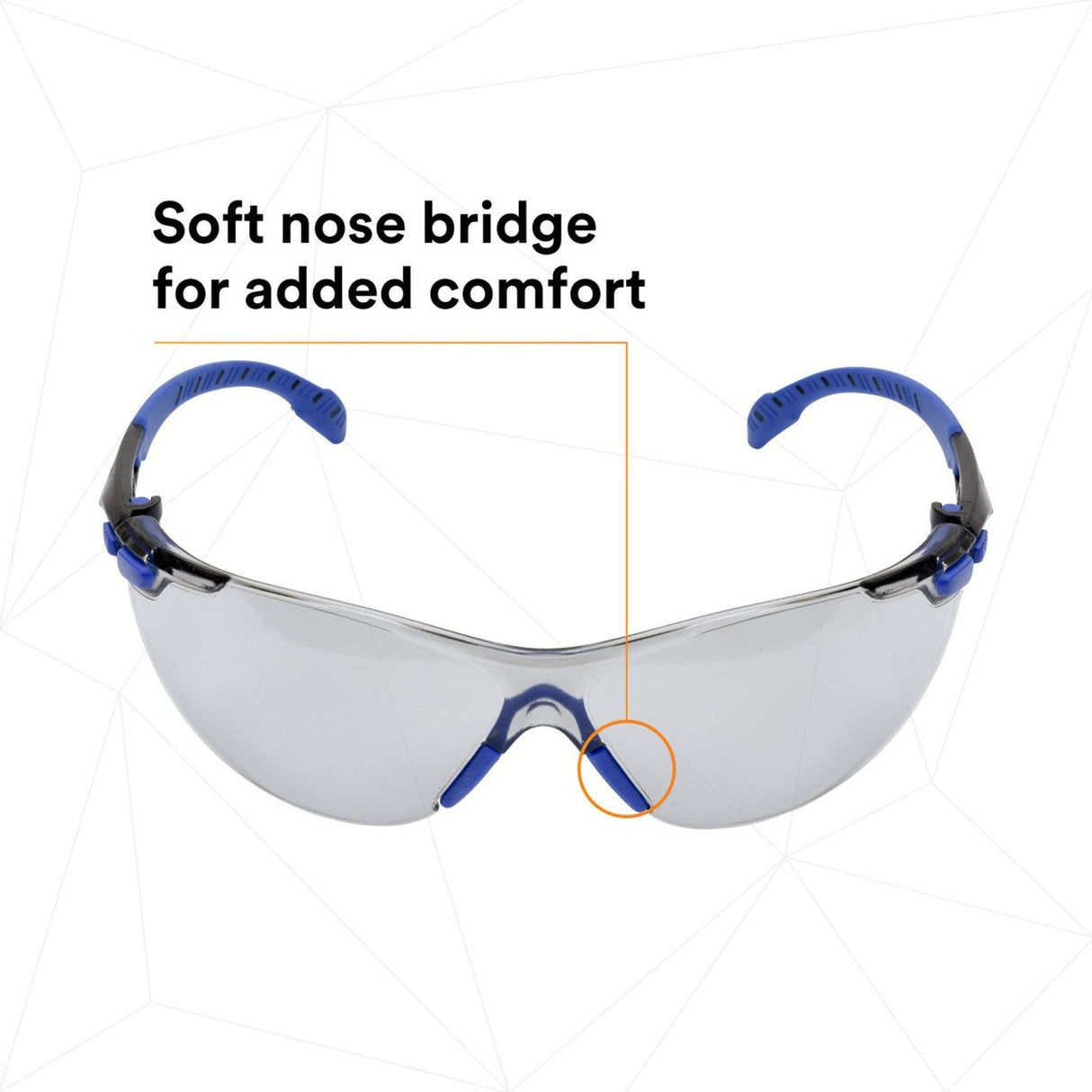 3M S1107SGAF Solus 1000 Series Safety Glasses Scotchgard Anti-Fog Indoor/Outdoor Grey Lens Blue/Black Frame (S1107SGAF) (7100131794) (20 Pack) - 7