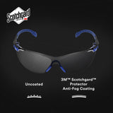 3M S1107SGAF Solus 1000 Series Safety Glasses Scotchgard Anti-Fog Indoor/Outdoor Grey Lens Blue/Black Frame (S1107SGAF) (7100131794) (20 Pack) - 8