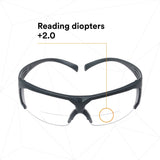 3M SF620SGAF SecureFit, Clear Scotchgard Anti-fog Lens +2.0 Diopter (7100132359) (20 Pack) - 3