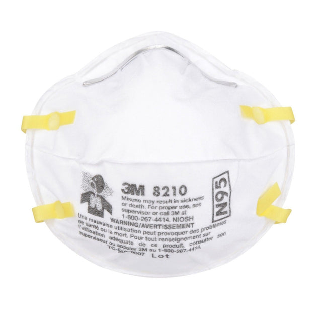 3M 46457 8210 Particulate Respirator N95 Cup Style Disposable, Standard Size (7100132742) (160 Pack)