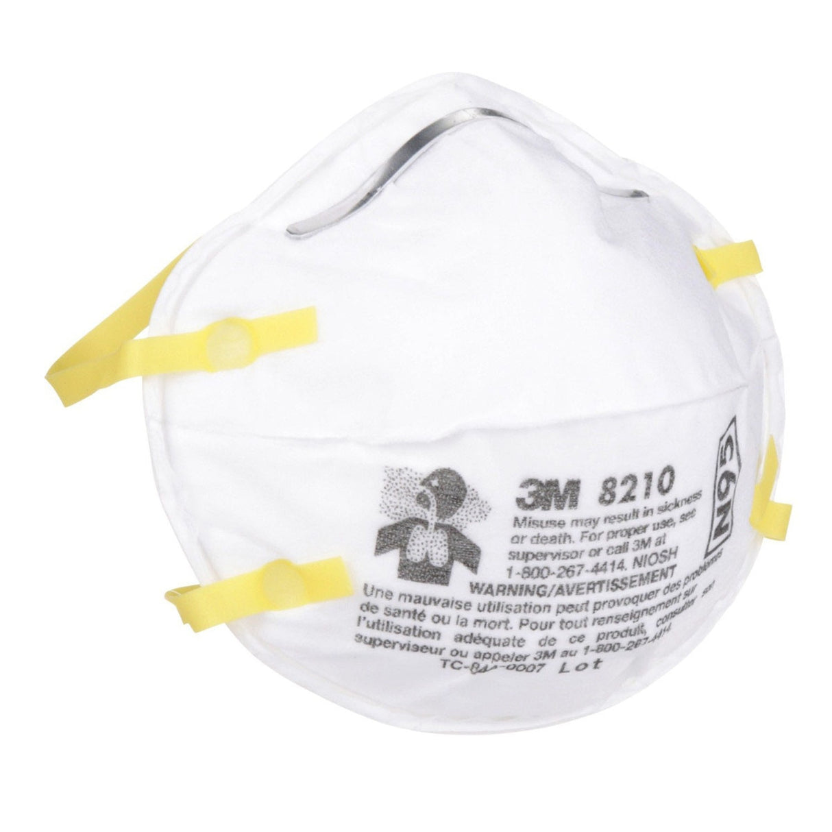 3M 46457 8210 Particulate Respirator N95 Cup Style Disposable, Standard Size (7100132742) (160 Pack) - 2