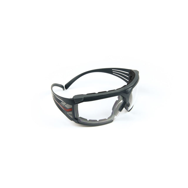 3M SF601SGAF-FM SecureFit Safety Glasses, Clear Scotchgard Anti-Fog Lens, Black Frame (7100133322) (20 Pack)