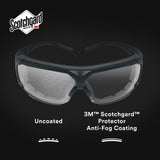 3M SF601SGAF-FM SecureFit Safety Glasses, Clear Scotchgard Anti-Fog Lens, Black Frame (7100133322) (20 Pack) - 7