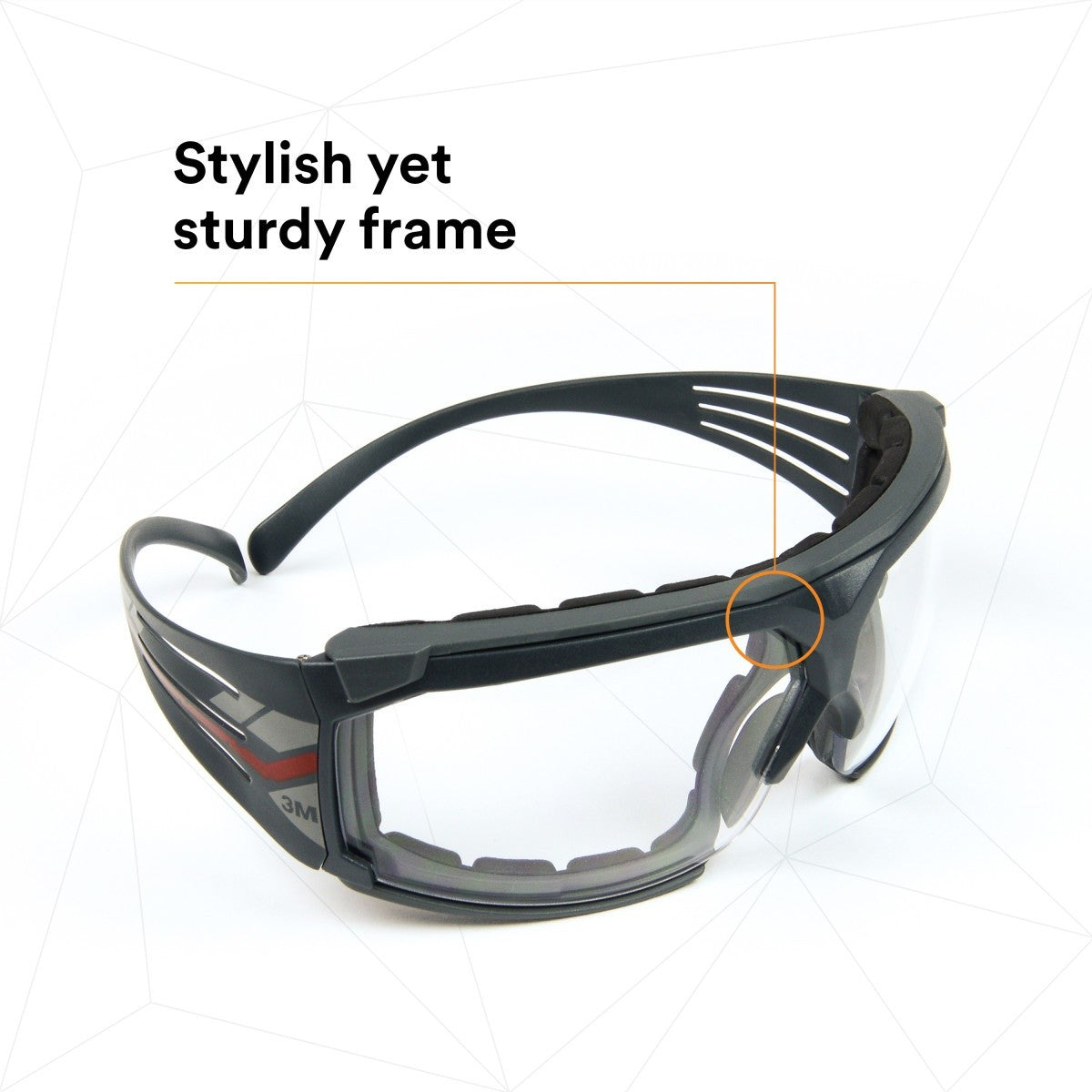 3M SF601SGAF-FM SecureFit Safety Glasses, Clear Scotchgard Anti-Fog Lens, Black Frame (7100133322) (20 Pack) - 10