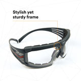 3M SF601SGAF-FM SecureFit Safety Glasses, Clear Scotchgard Anti-Fog Lens, Black Frame (7100133322) (20 Pack) - 10