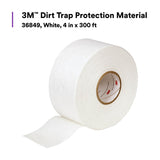 3M 36849 Dirt Trap Protection Material, Polyester Nonwoven Overspray Protection Roll, White, 4 in x 300 ft (7100133779) (6 Pack) - 2