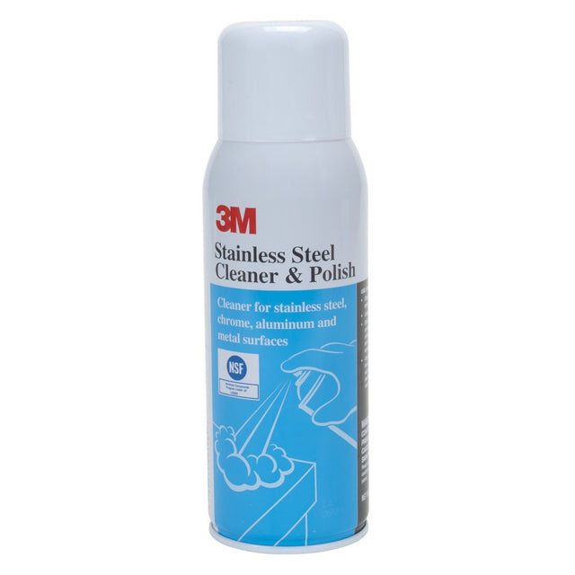 3M 59158 Stainless Steel Cleaner and Polish, Aerosol, 10 oz (7100134552) (144 Pack)