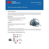 3M 7503 Reusable Half Facepiece Respirator, Cool Flow Valve, Bayonet Connection, Large (7100134949) (10 Pack) - 5