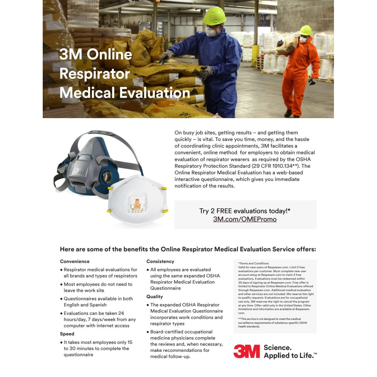 3M 7503 Reusable Half Facepiece Respirator, Cool Flow Valve, Bayonet Connection, Large (7100134949) (10 Pack) - 7