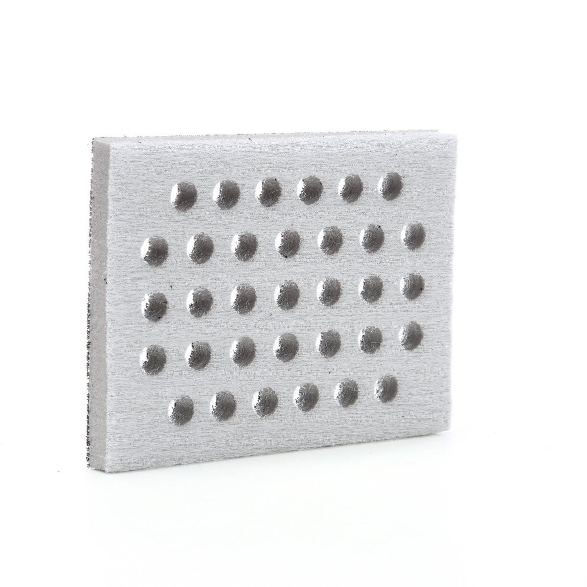 3M 28324 Hookit Interface Pad, Medium Density Foam, Gray, 3 in x 4 in x 1/2 in, 33 Holes (7100138159) (10 Pack) - 2