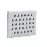 3M 28324 Hookit Interface Pad, Medium Density Foam, Gray, 3 in x 4 in x 1/2 in, 33 Holes (7100138159) (10 Pack) - 2