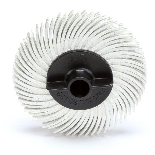 3M RB-ZB Scotch-Brite Radial Bristle Disc, 120 Grit, White, 2 in x 3/8 in, Thin Bristle, Center Hole (7100138294) (80 Pack)