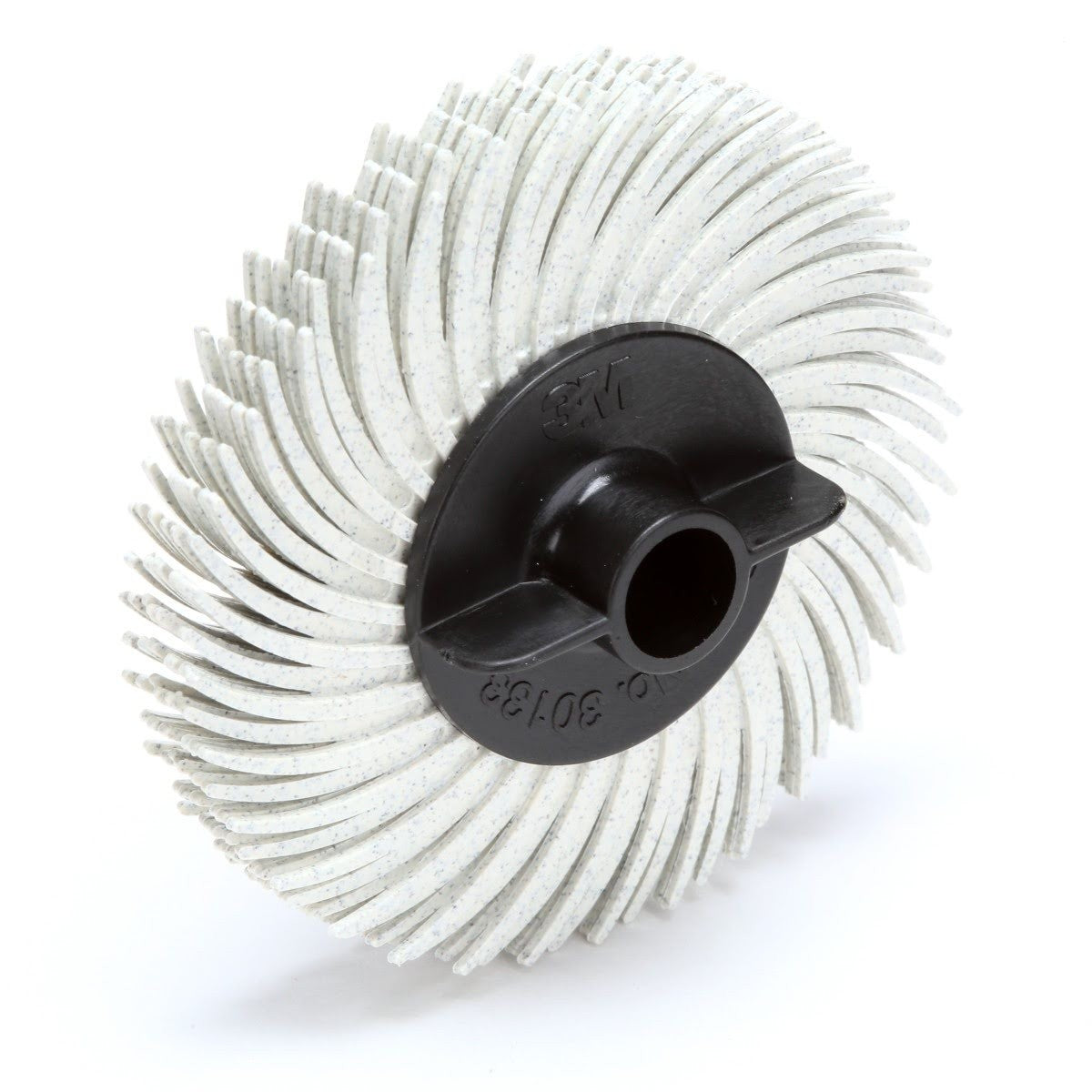 3M RB-ZB Scotch-Brite Radial Bristle Disc, 120 Grit, White, 2 in x 3/8 in, Thin Bristle, Center Hole (7100138294) (80 Pack) - 2