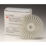 3M RB-ZB Scotch-Brite Radial Bristle Disc, 120 Grit, White, 2 in x 3/8 in, Thin Bristle, Center Hole (7100138294) (80 Pack) - 4