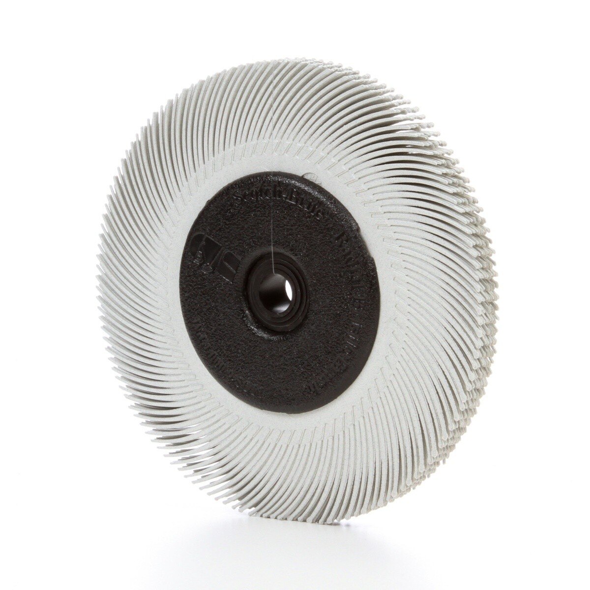 3M BB-ZB Scotch-Brite Radial Bristle Brush with Adapter, 120 Grit, White, 6 in x 7/16 in (7100138298) (5 Pack) - 3
