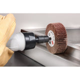 3M 747D Flap Wheel Ceramic Aluminum Oxide 60 Grit X Weight Cloth Backing Shaft Attachment Type 83 Orange 1 in x 1 in x 1/4 in (7100138311) (10 Pack) - 2