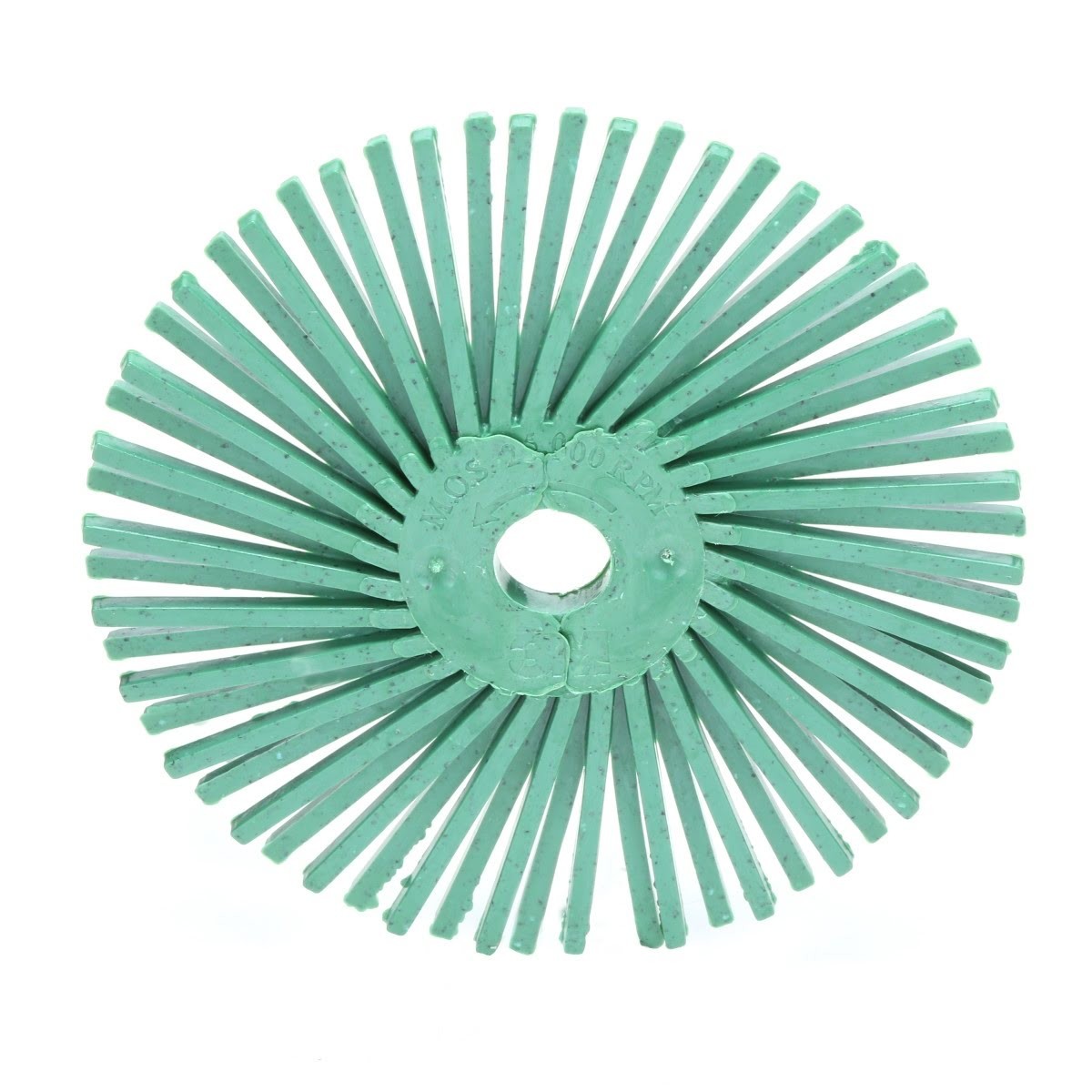 3M RB-ZB Scotch-Brite Radial Bristle Disc, Center Hole, Ceramic, Grit 50, Green, 3 in x 3/8 in (7100138323) (40 Pack)