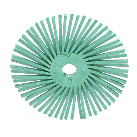 3M RB-ZB Scotch-Brite Radial Bristle Disc, Center Hole, Ceramic, Grit 50, Green, 3 in x 3/8 in (7100138323) (40 Pack)