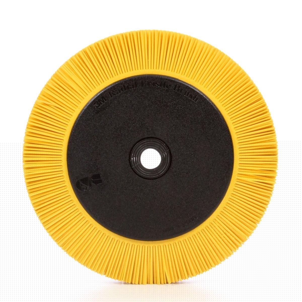 3M BB-ZB Scotch-Brite Radial Bristle Brush, Ceramic Aluminum Oxide, 80 Grit, Yellow, 8 in x 1 in x 1-1/4 in, 6000 rpm, With Flange (7100138333) (2 Pack)