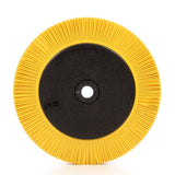 3M BB-ZB Scotch-Brite Radial Bristle Brush, Ceramic Aluminum Oxide, 80 Grit, Yellow, 8 in x 1 in x 1-1/4 in, 6000 rpm, With Flange (7100138333) (2 Pack)
