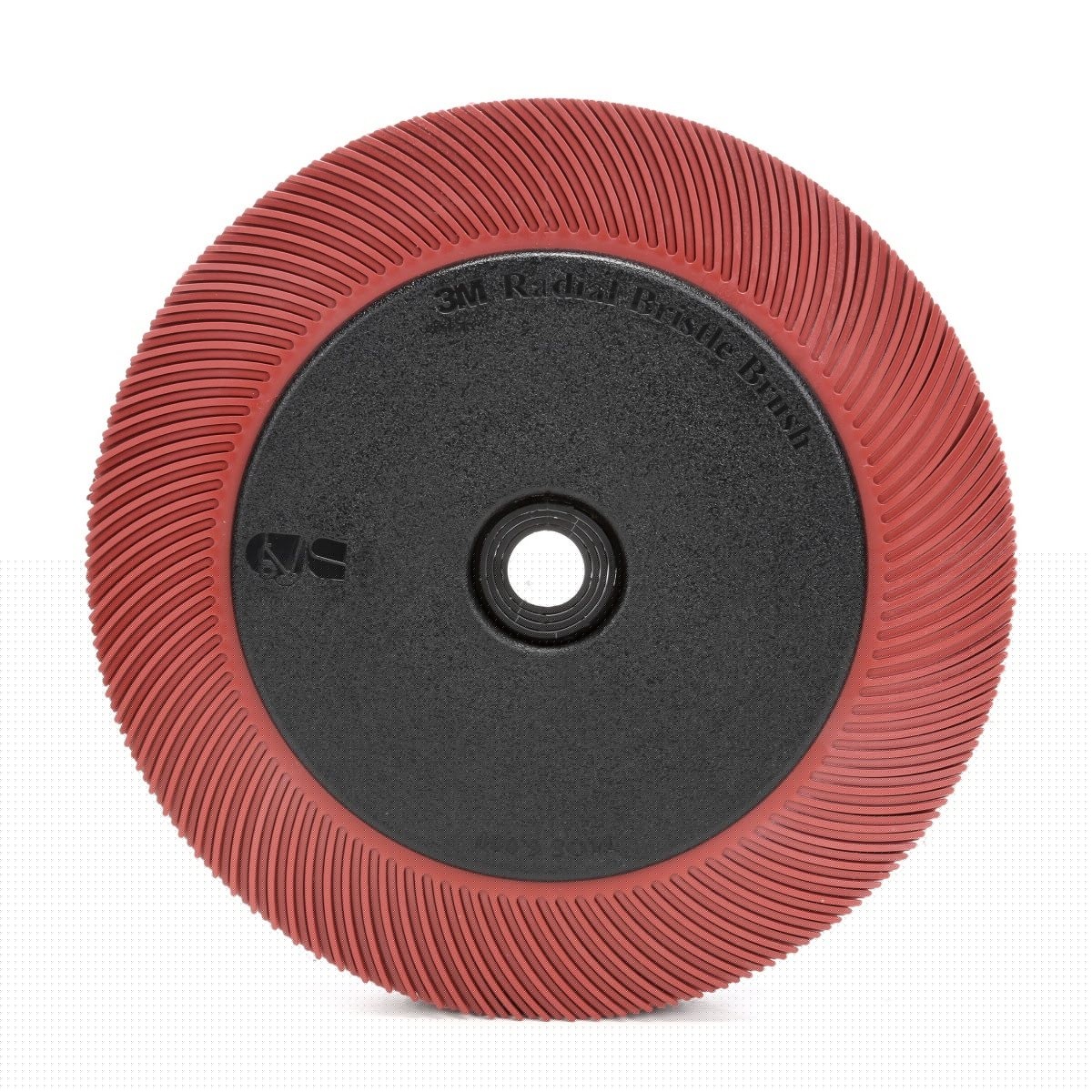3M BB-ZB Scotch-Brite Radial Bristle Brush, Ceramic Aluminum Oxide, 220 Grit, Red, 7 5/8 in x 1 in x 1-1/4 in, 6000 rpm, with Flange (7100138335) (2 Pack)