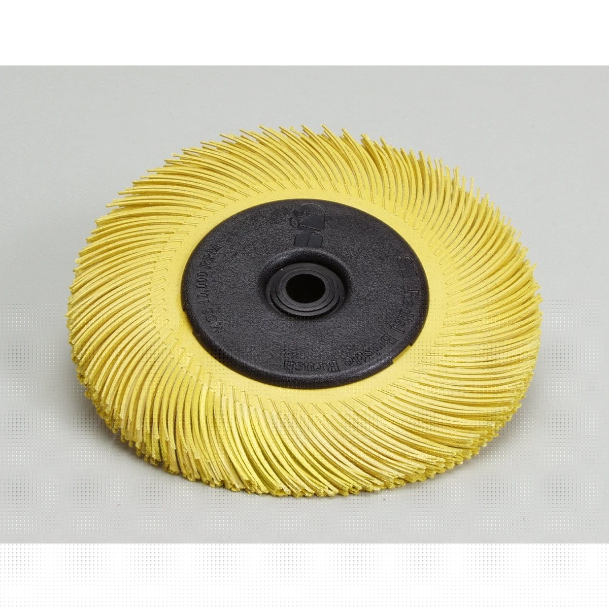 3M BB-ZB Scotch-Brite Radial Bristle Brush 80 Grit Yellow 7-5-8 in x 1 in (7100138337) (2 Pack)
