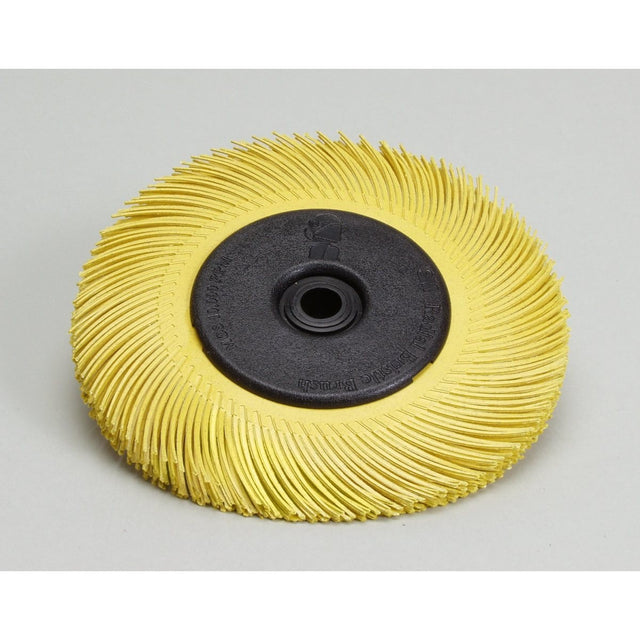 3M BB-ZB Scotch-Brite Radial Bristle Brush 80 Grit Yellow 7-5-8 in x 1 in (7100138337) (2 Pack)