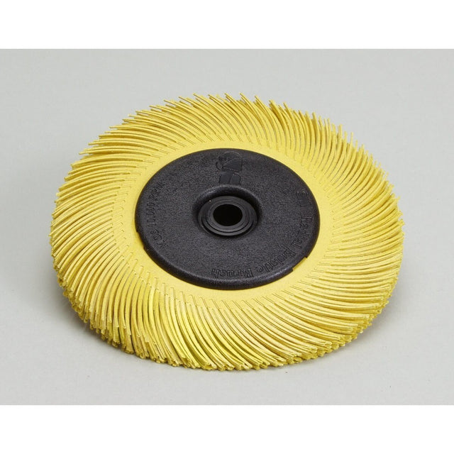 3M BB-ZB Scotch-Brite Radial Bristle Brush 80 Grit Yellow 7-5-8 in x 1 in (7100138337) (2 Pack)