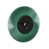 3M BB-ZB Scotch-Brite Radial Bristle Brush, Ceramic 50 Grit, Green, 6 in x 1/2 in x 1 in, With Adapter (7100138347) (5 Pack) - 3