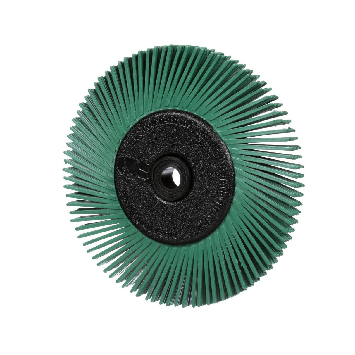 3M BB-ZB Scotch-Brite Radial Bristle Brush, Ceramic 50 Grit, Green, 6 in x 1/2 in x 1 in, With Adapter (7100138347) (5 Pack) - 4