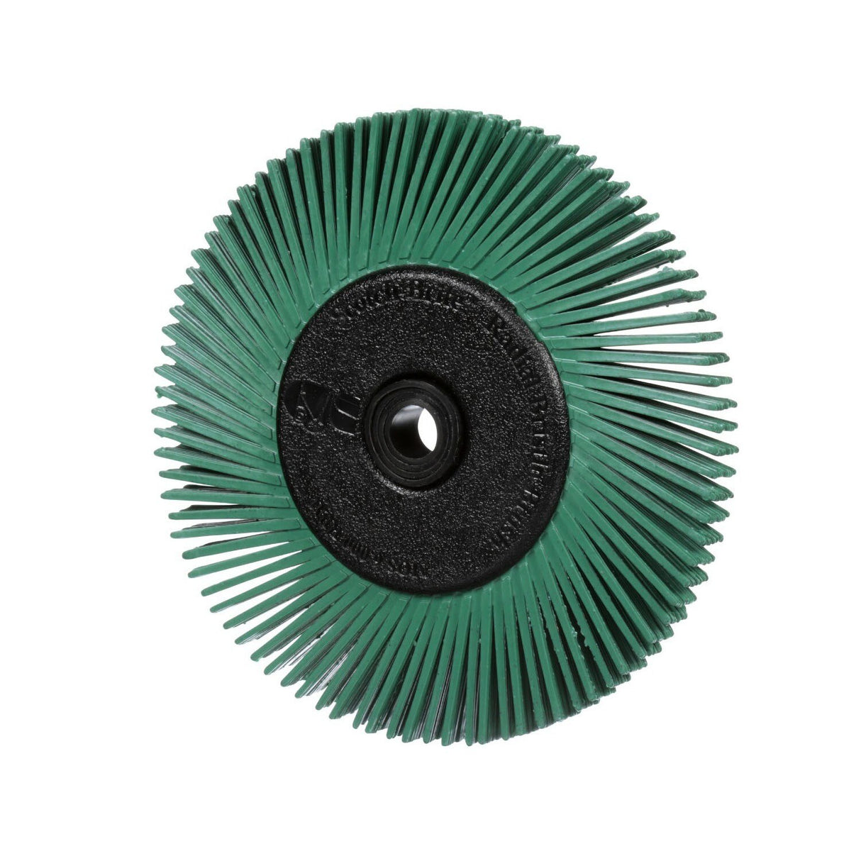 3M BB-ZB Scotch-Brite Radial Bristle Brush, Ceramic 50 Grit, Green, 6 in x 1/2 in x 1 in, With Adapter (7100138347) (5 Pack) - 4