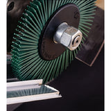 3M BB-ZB Scotch-Brite Radial Bristle Brush, Ceramic 50 Grit, Green, 6 in x 1/2 in x 1 in, With Adapter (7100138347) (5 Pack) - 6