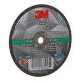 3M 87457 Silver Cut-Off Wheel 60+ T1 3" x 0.035" x 1/4" (7100138406) (25 Pack) - 2