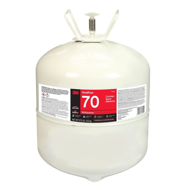 3M 70 70 CYL Cylinder Spray Adhesive, Clear, Large Cylinder, 27.3 lb Net Weight (7100138479)