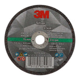 3M 7100139208 Silver Cut-Off Wheel T1, 3 in x .035 in x 3/8 in for Pipe Cutting on Stainless and Mild Steel (25 Pack)