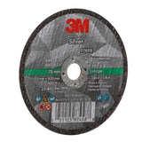 3M 7100139208 Silver Cut-Off Wheel T1, 3 in x .035 in x 3/8 in for Pipe Cutting on Stainless and Mild Steel (25 Pack) - 4