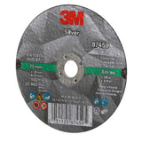 3M 87459 Silver Cut-Off Wheel 3 in x 0.060 in x 3/8 in for Stainless and Mild Steel Pipe Cutting (7100139210) (25 Pack) - 3