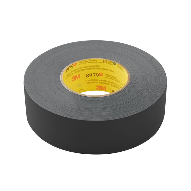 3M 8979 Performance Plus Duct Tape Heavy Duty, Black, 72 mm x 54.8 m, 11.5 mil, 6 Month Clean Removal, UV and Weather Resistant (7100139310) (12 Pack)