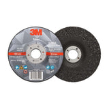 3M 7100141078 Silver Depressed Center Grinding Wheel T27 5 in x 1/4 in x 7/8 in for Deburring and Heavy Stock Removal on Steel (10 Pack) - 2